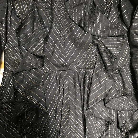 New BCBG Formal Ruffle Metallic Dress - Picture 6 of 8